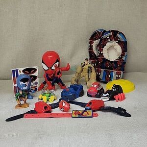 Spiderman figures and slippers